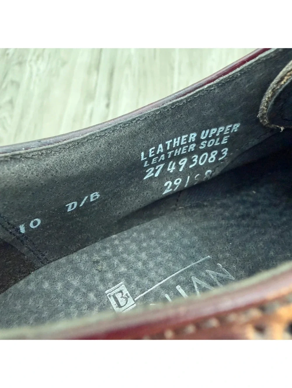 Bostonian Burgundy Leather Wingtip Oxfords